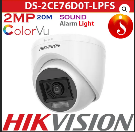 DOMO HIKVISION 1080P 2MP 2.8MM SMART HYBRID LIGHT MICROFONO